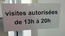 Sjukhusets besökstider på franska