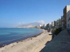 Stranden i Trapani stad