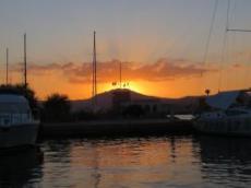 Solnedgång i Olbia